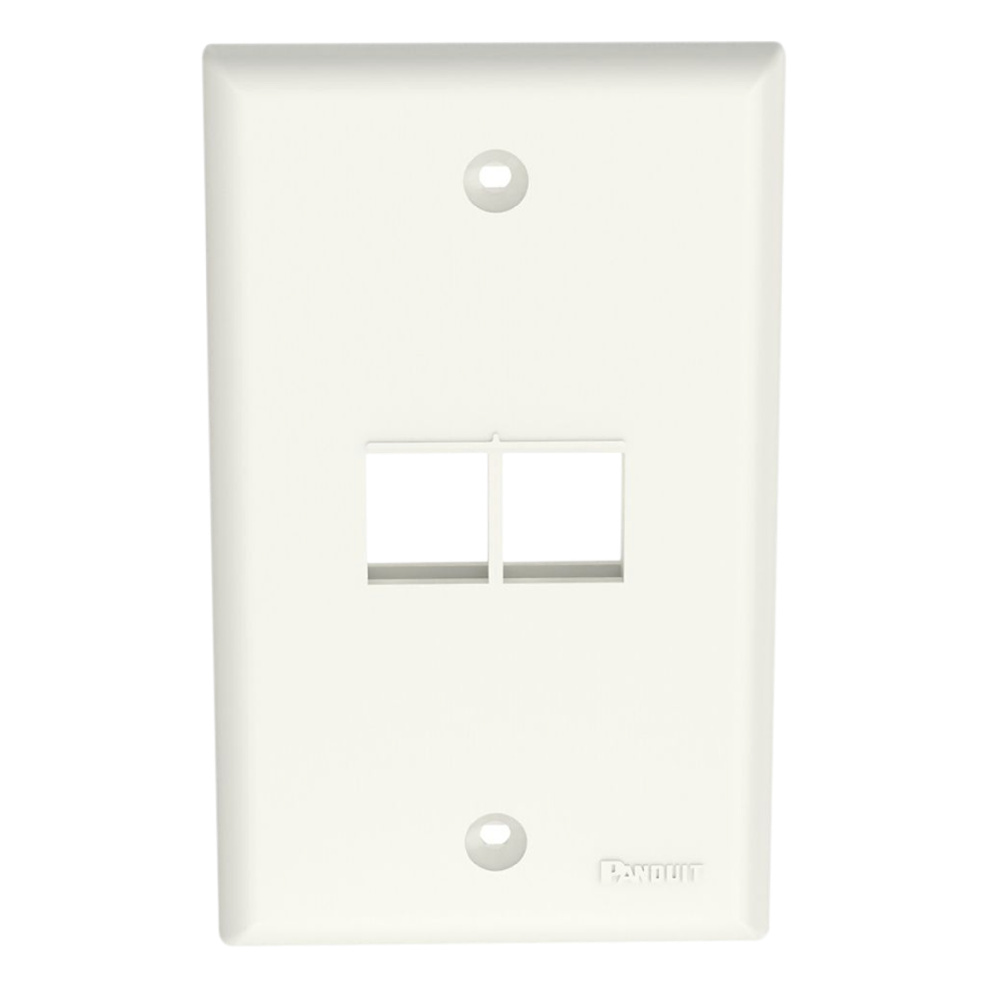 Placa de Pared Vertical, Salida Para 2 Puertos Keystone, Color Blanco Mate — PANDUIT · SKU NK2FNIW