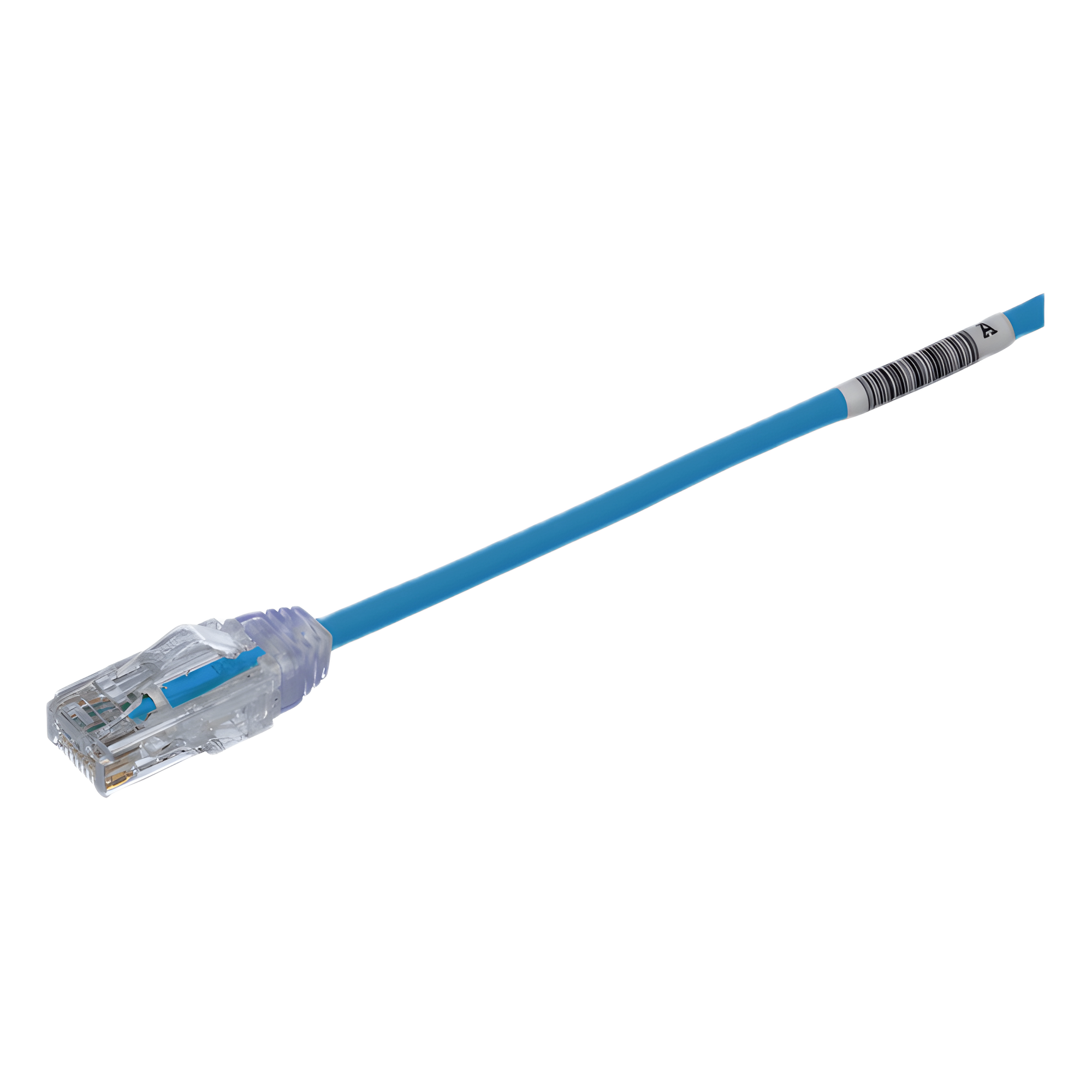 Cable de Parcheo Cat6 / UTP / 28AWG / Diámetro Reducido 3.8 mm / 0.5 m (1.64 ft) / Azul / LSZH-CM / PoE Tipo 3-4