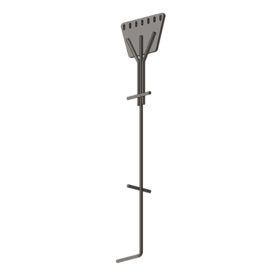 Ancla de Piso Tipo Paleta 7 Orificios para Retenida. Placa: 3/4", Redondo: 1", Altura: 210 cm. Galv. Inmersión. — SYSCOM TOWERS · SKU SAZ-90G-7R