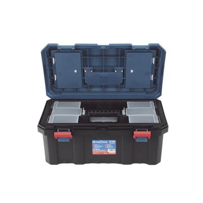 Caja de plástico Reforzada de 19 in. para Herramientas.
