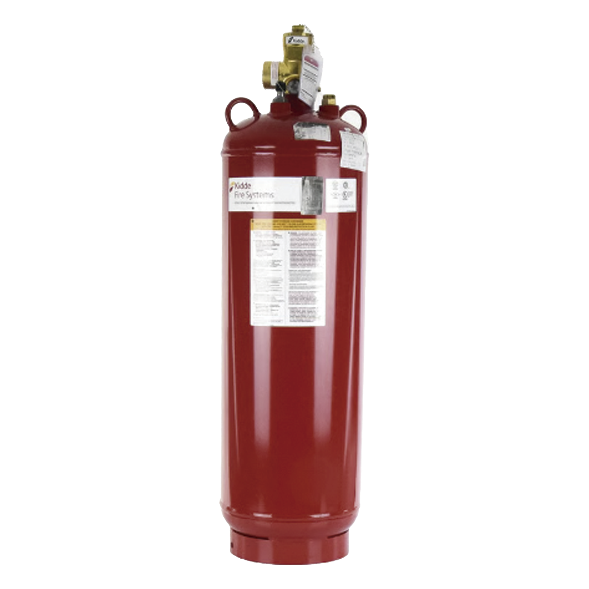 Cilindro con válvula de 350 lb de capacidad para sistema de extinción de agente limpio, con indicador de nivel de líquido, compatible con Kidde ECS-500 y ECS-500 Marine — KIDDE · SKU 45-550351-001