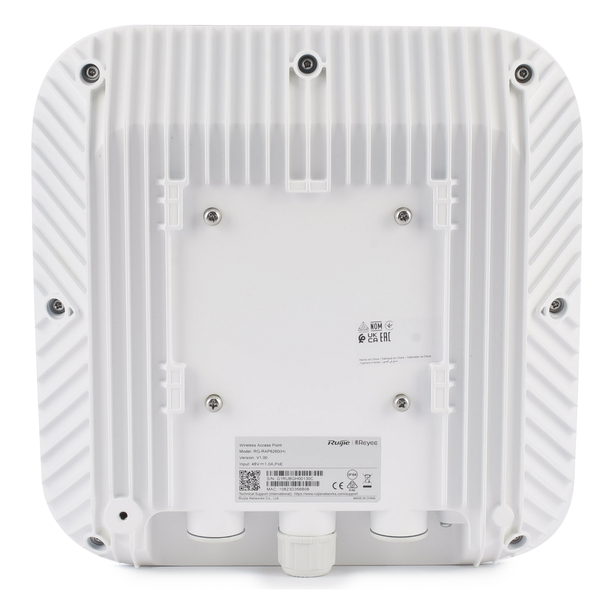 Punto de Acceso Mesh Wi-Fi 6 / Banda Dual 5.95 Gbps / MU-MIMO 4x4 / Omnidireccional 360° / Puerto 2.5G PoE y SFP / Exterior Industrial