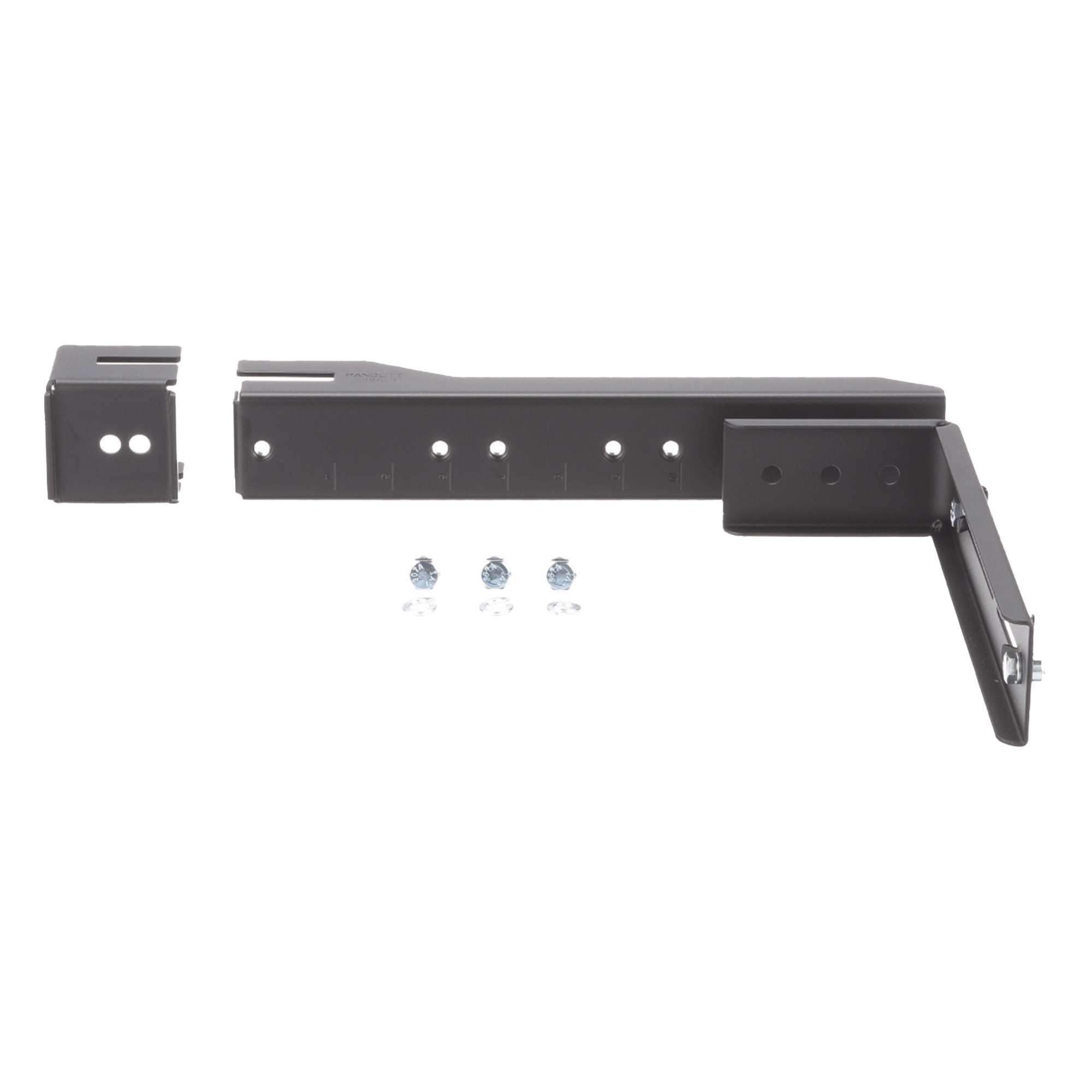 Soporte en L Para Canaletas FiberRunner 4x4 o 6x4, Para Instalación en Riel de Charola Tipo Escalerilla, Color Negro — PANDUIT · SKU FR6ALB