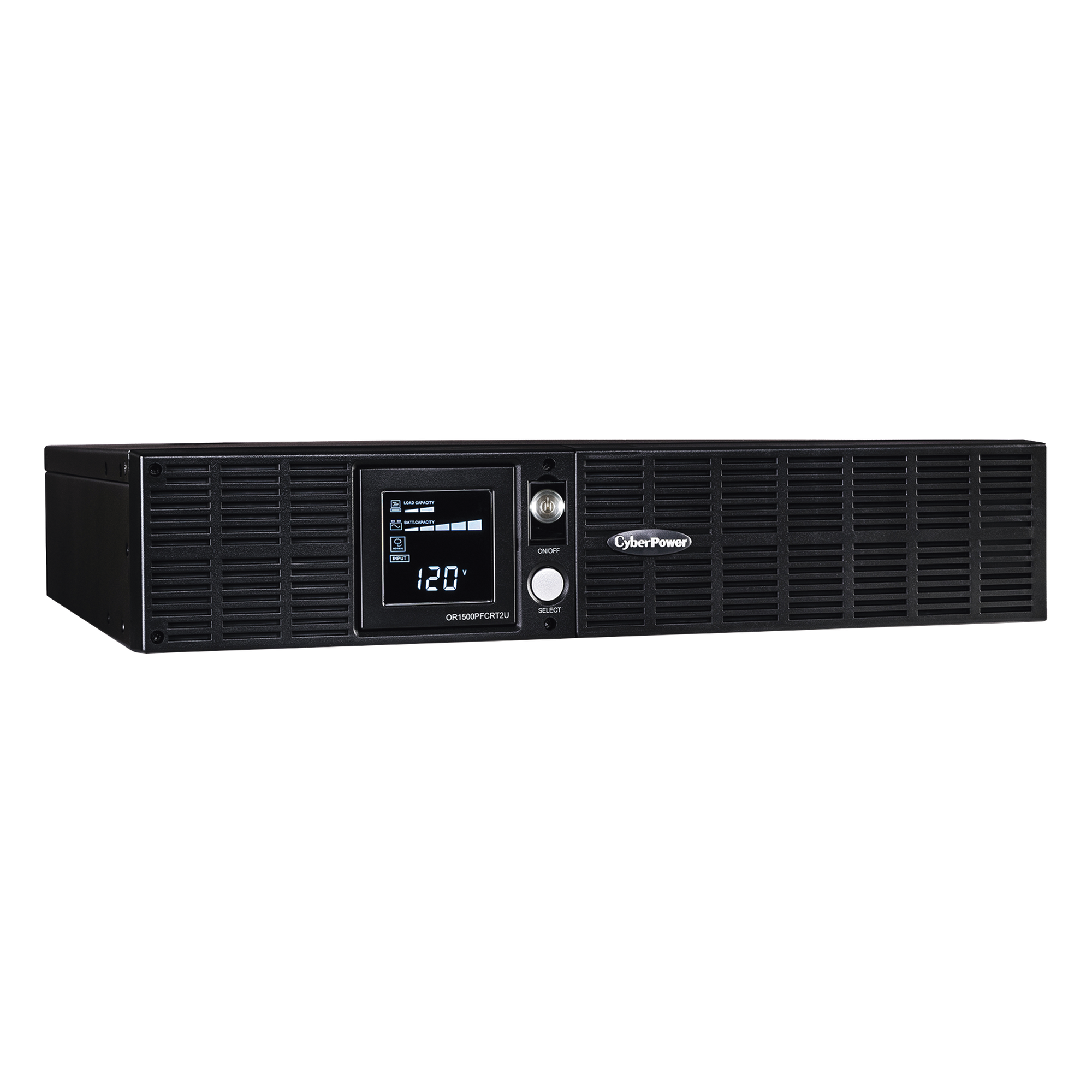 UPS de 1500 VA/1050 W, Topología Línea Interactiva, Entrada 120 Vca NEMA 5-15P, Onda Senoidal Pura, Torre o Rack 2 UR, Con 8 Tomas NEMA 5-15R — CYBERPOWER · SKU OR1500PFCRT2U