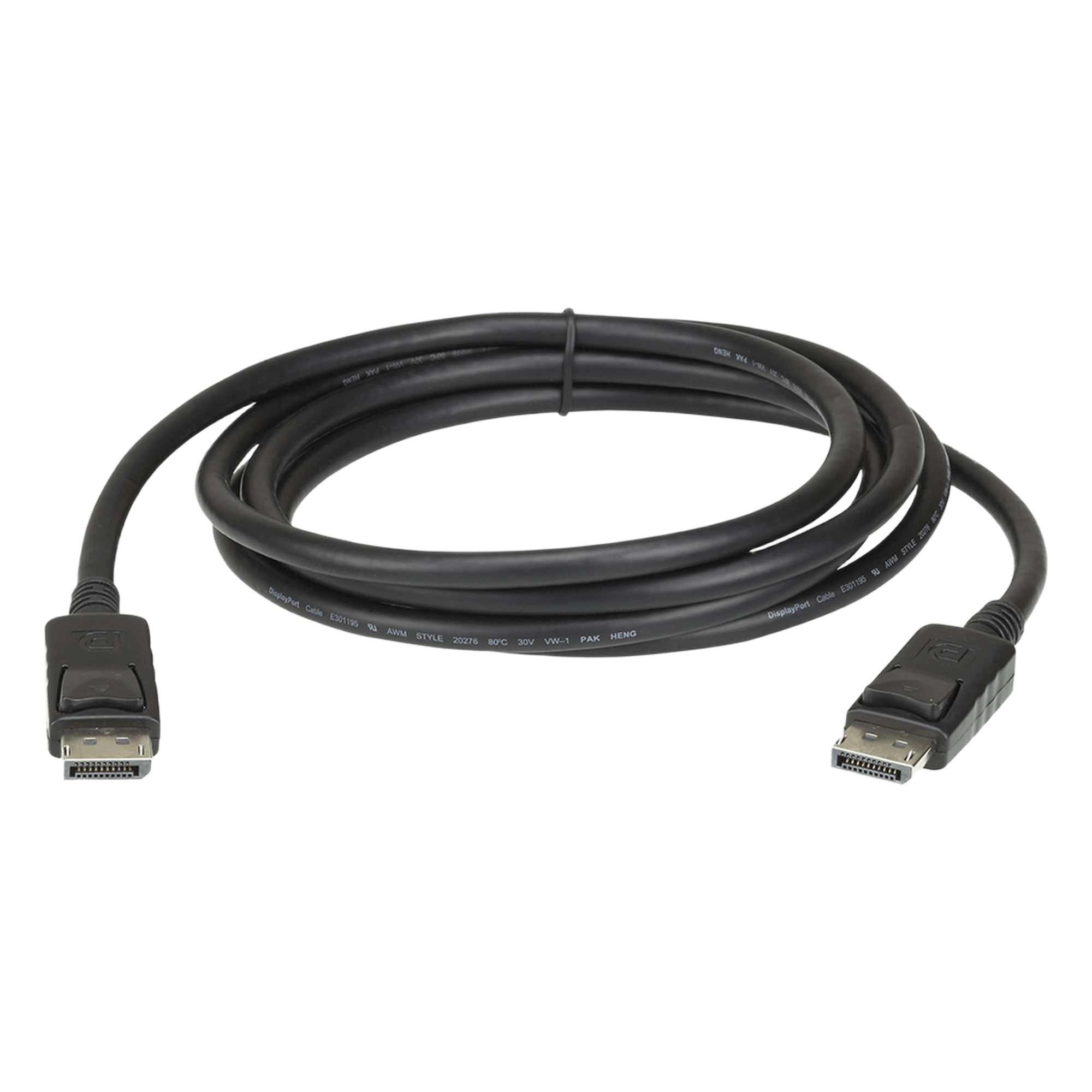 Cable DisplayPort | Longitud 2m | Alta definición | Hasta 8K | HDR Dinámico | 32 canales de audio digital | Pestañas de seguridad con botón de liberación — ATEN · SKU 2L7D02DP