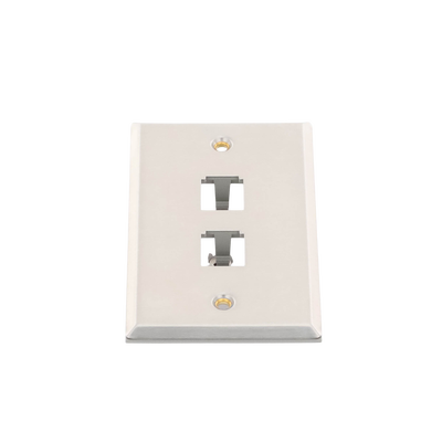 Placa de Pared Vertical, de Acero Inoxidable, Salida Para 2 Puertos Mini-Com