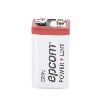 Batería de Litio 9V / 1200 mAh / Cloruro de Tionilo / No Recargable / Operación -60°C a +85°C / Acero Inoxidable