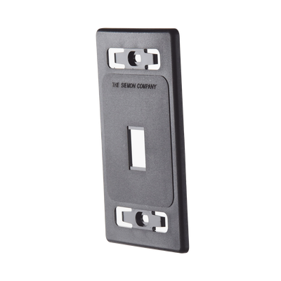 Placa de Pared Modular MAX, de 1 Salida, Color Negro