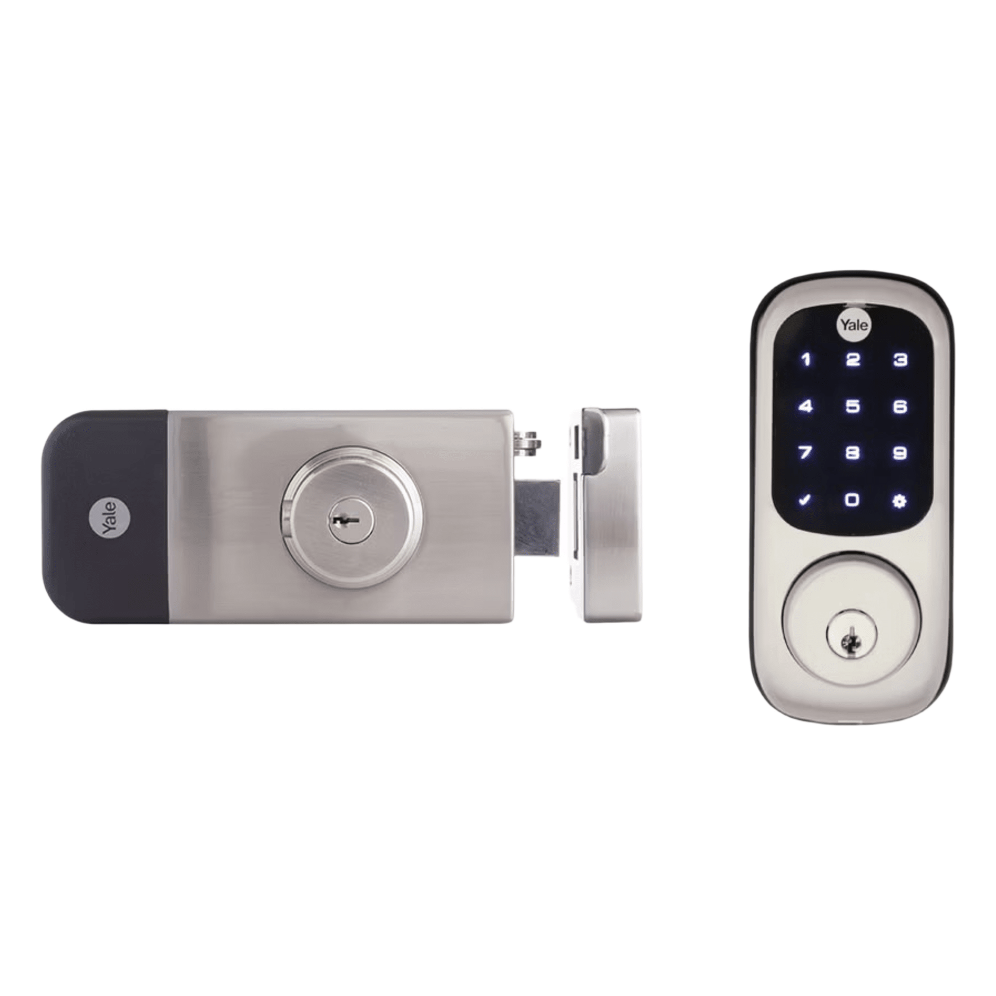 Cerradura Digital para Exteriores / Teclado Digital Táctil / Control Remoto App Yale / Compatible Zigbee-Z Wave Plus / Resistente Intemperie / Hasta 250 Usuarios / Baterías AA — YALE-ASSA ABLOY · SKU MX89997