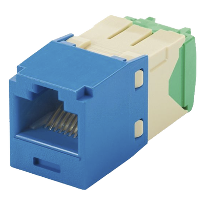 Conector Jack RJ45 / Categoría 6 / 8 Posiciones 8 Cables / 28-30 AWG / Sin Herramienta Impacto / PoE / T568A-B / Azul — PANDUIT · SKU CJT688TGBU