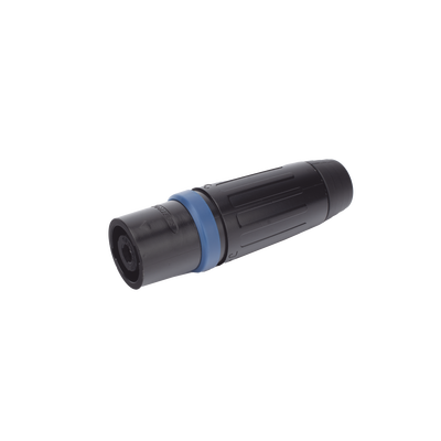 Speakon Conector de cable macho de 4 polos, carcasa negra, cable AWG10, 30A