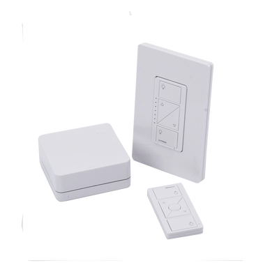 (Caseta Wireless) Kit Hub controlador, atenuador (dimmer), control y tapa.