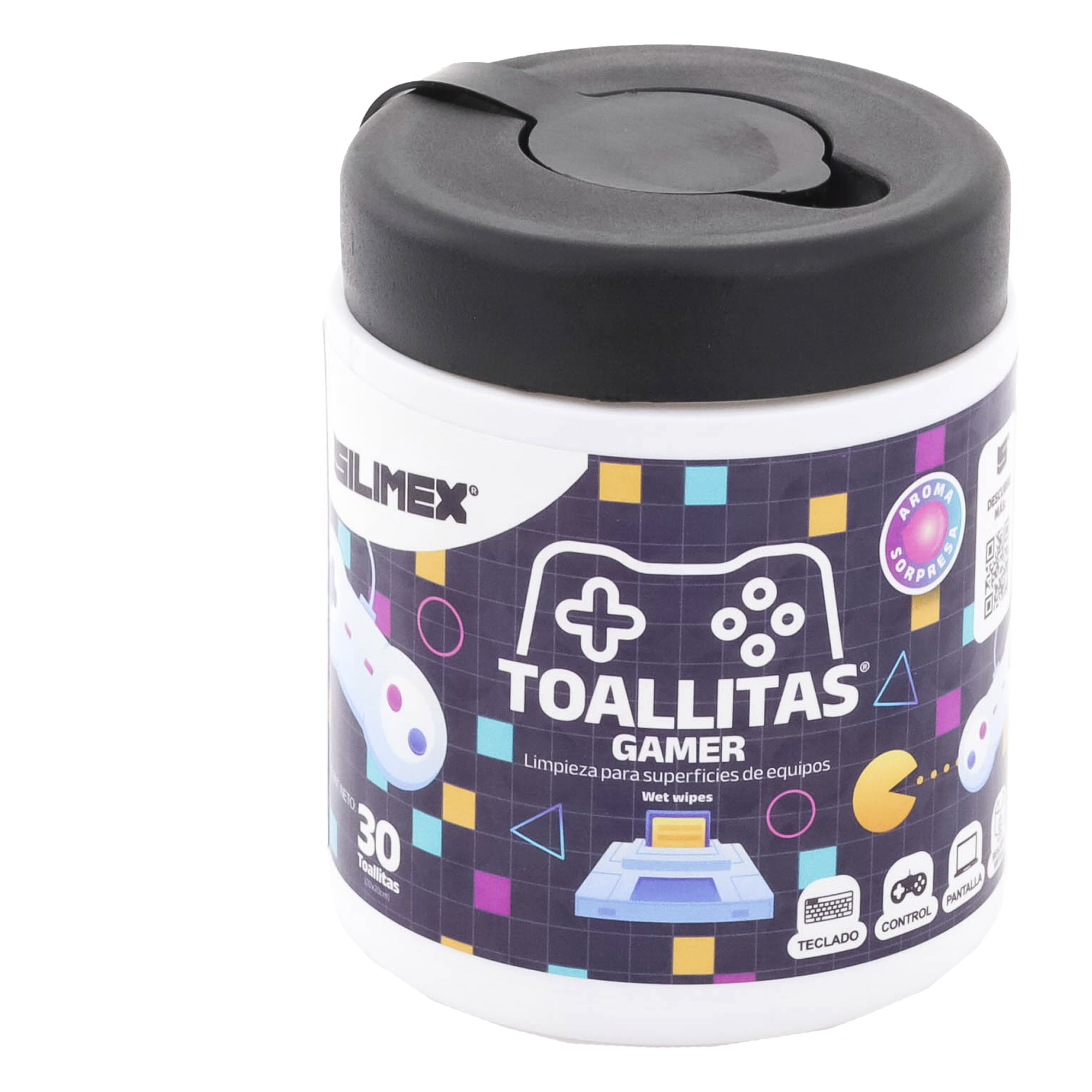 Toallitas de Limpieza / Antiestáticas / Antibacteriales / 30 Unidades / Aroma Chicle