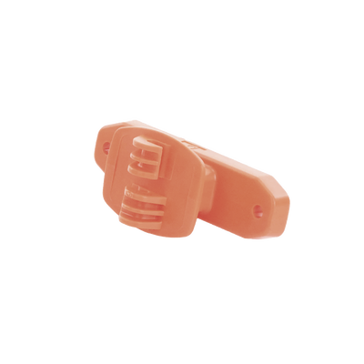 Aislador de Paso color Naranja reforzado para cercos eléctricos, resistente al clima extremoso