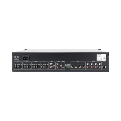 Amplificador de Red | 4 Zonas de 250W | 100V/70v | Calendarización de eventos | Biblioteca de Materiales de Audio | Entrada de Alarma | Hik-Connect /Hikcentral profesional 