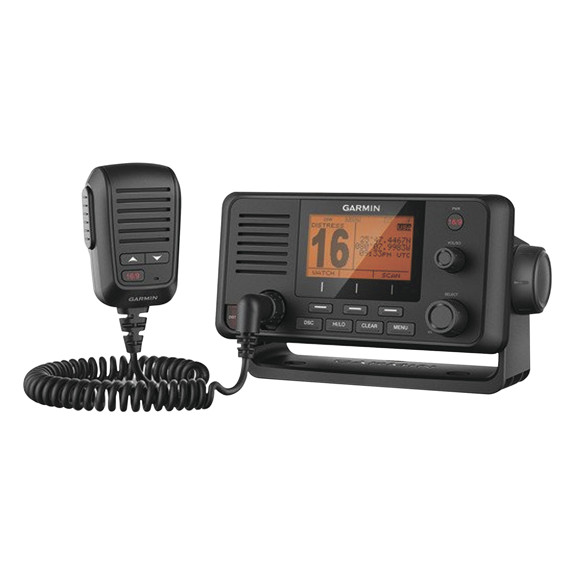 Radio náutica VHF 215 — GARMIN · SKU 10-02097-00