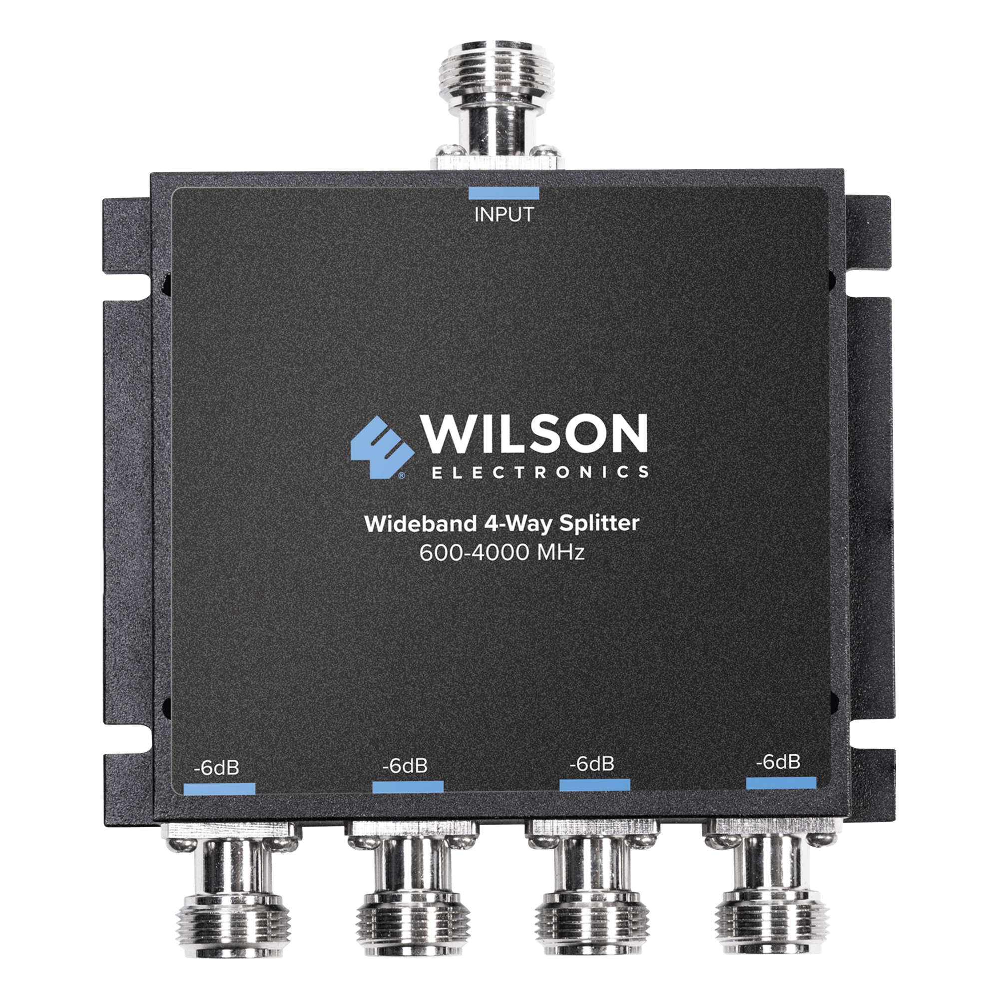 Divisor de potencia de 4 salidas, 50 Ohm, 600-4000MHz con conectores N-Hembra. — WILSONPRO / WEBOOST · SKU 859-117