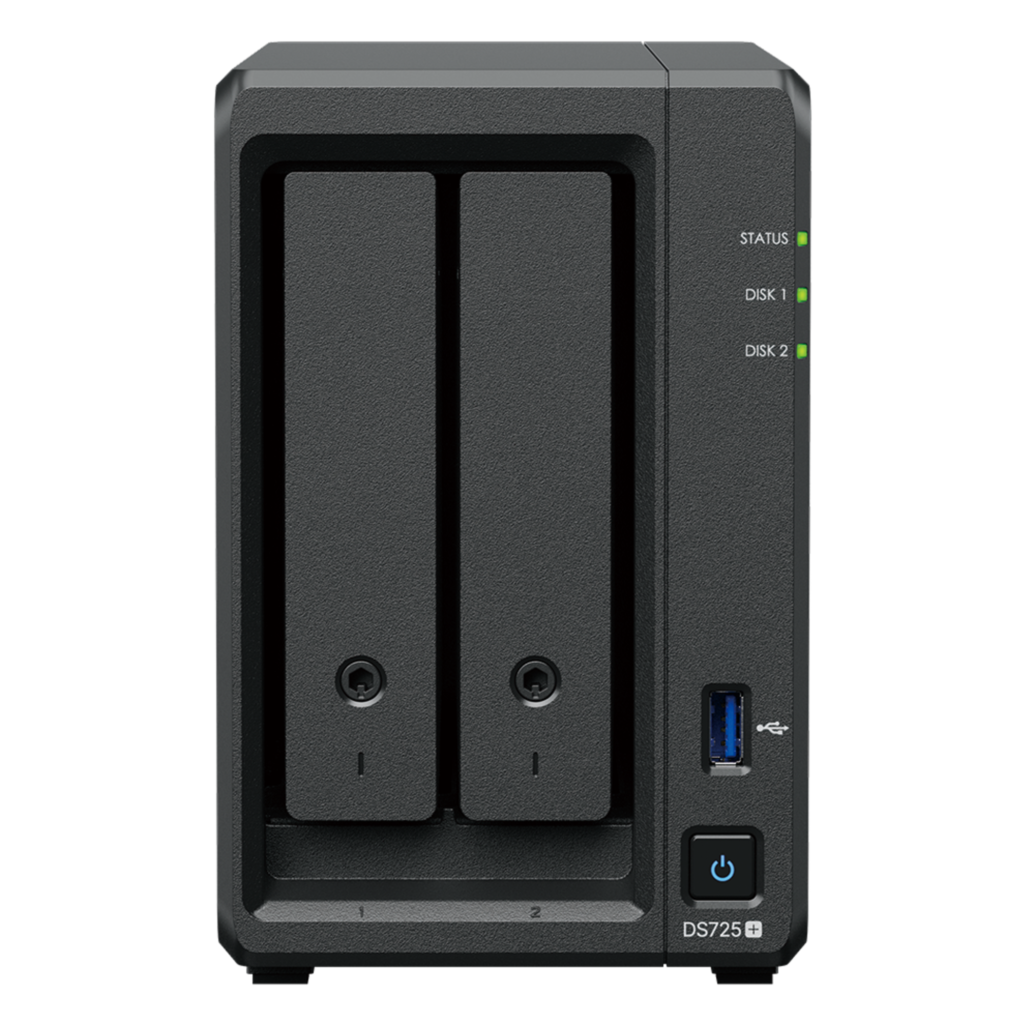 NAS de 2 Bahías / Expansible a 7 Unidades / Puerto 2.5GbE / 2 Ranuras M.2 NVMe / 276 MB/s Lectura / 224 MB/s Escritura / Procesador AMD Ryzen R1600 / 4 GB DDR4 ECC