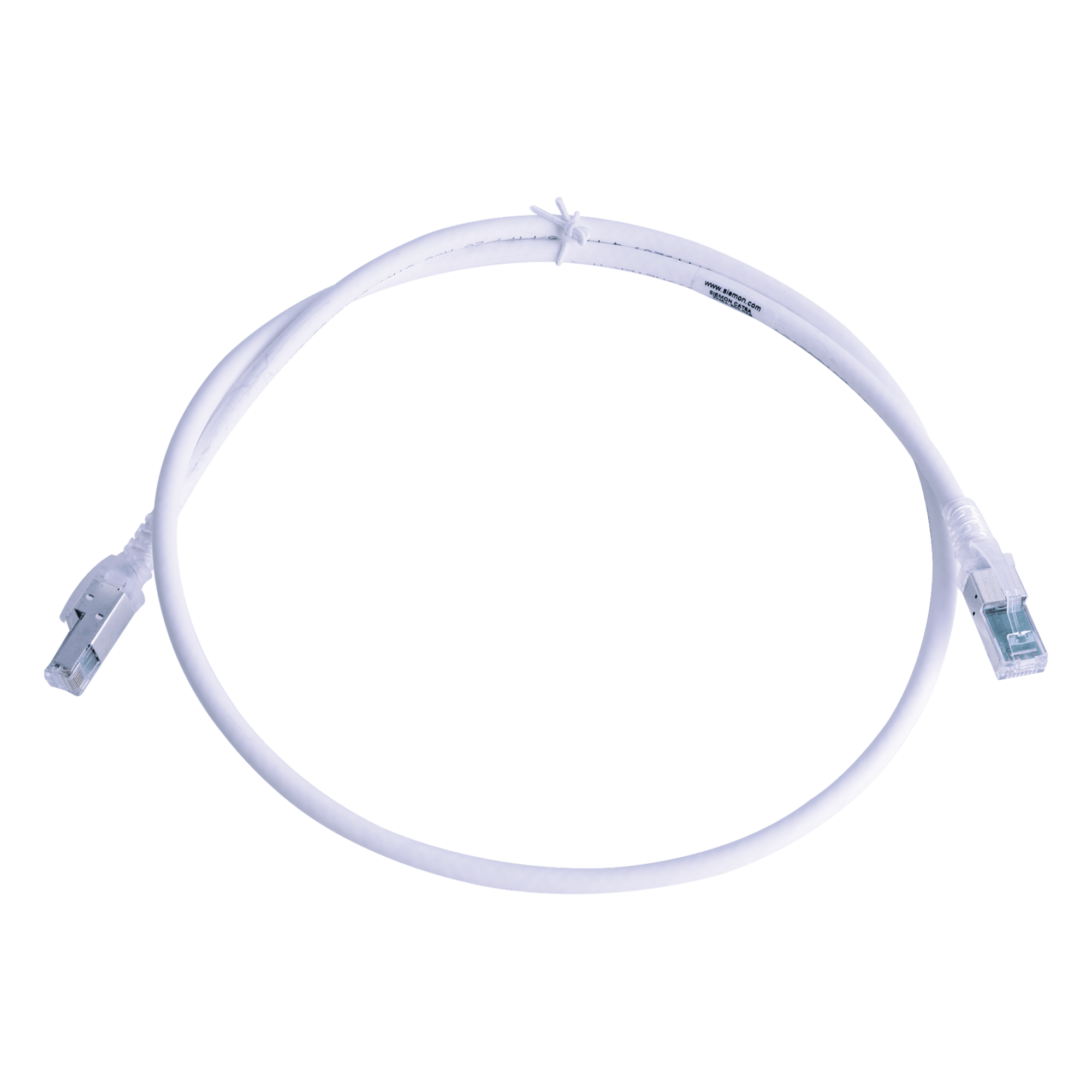 Patch Cord Z-MAX Cat6A S/FTP, CM/LS0H, 0.91 Metros (3 Pies), Color Blanco, Versión Bulk (Sin Empaque Individual) — SIEMON · SKU ZM6A-S03-02B