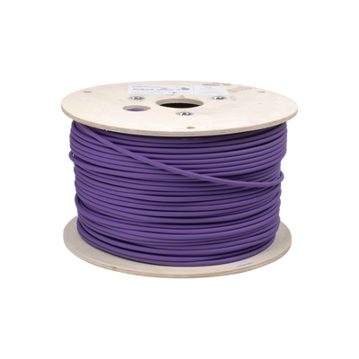 Bobina de Cable Blindado F/UTP de 4 Pares, Z-MAX, Cat6A, Soporte de Aplicaciones 10GBase-T, LS0H (Libre de Gases Toxicos), Color Violeta, 305 Metros (1000 Pies)