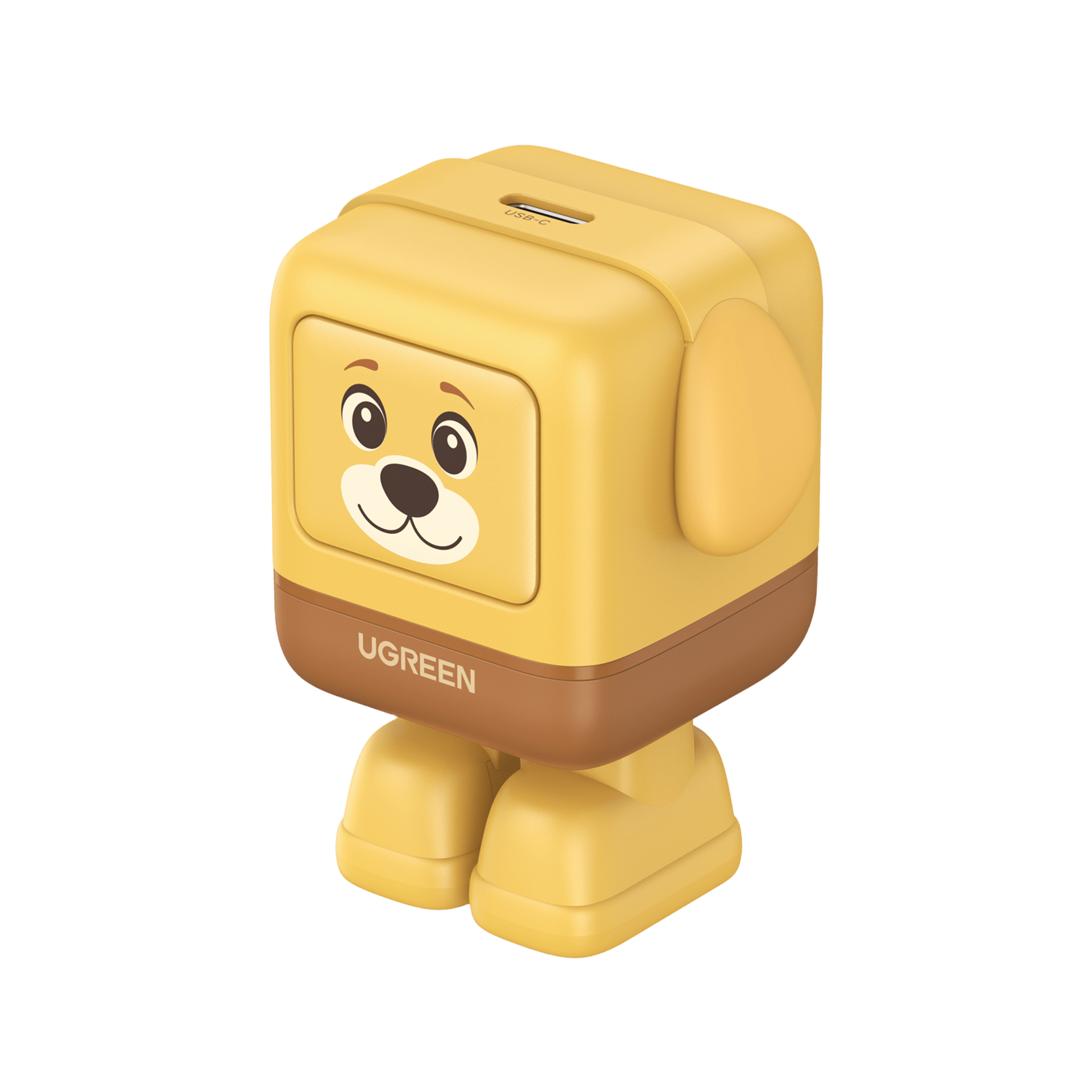 Cargador UNO Animal Puppy 30W GaN / Diseño Canino / USB-C / Compacto 34x34.9x44.4 mm (1.34x1.37x1.75 in) / Multi-Voltaje 5V-20V / Protección Avanzada — UGREEN · SKU 85351