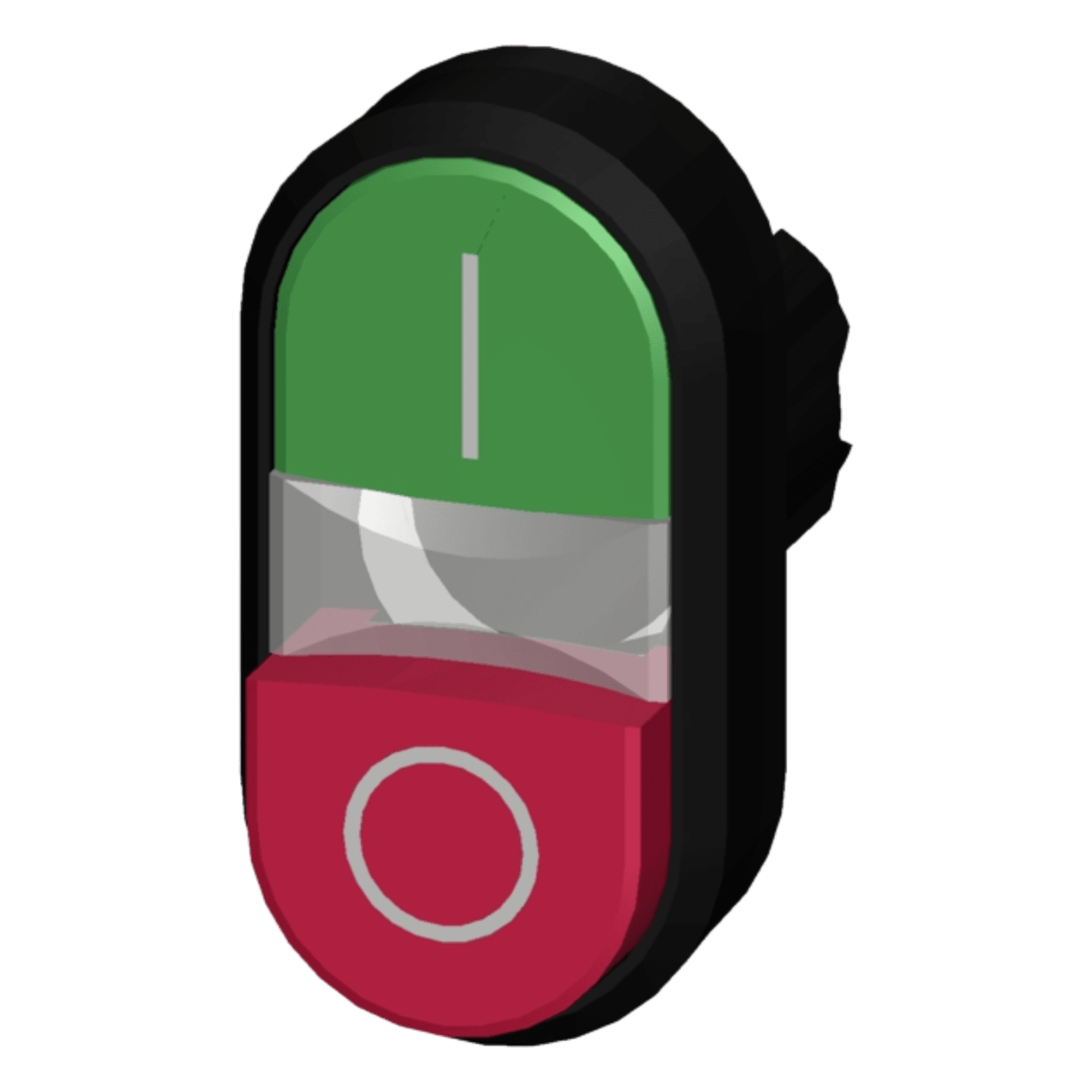 Botón doble tipo domino de plástico 3SU10003BB420AK0, son holder ni bloque de contactos, color Verde/Rojo — SIEMENS · SKU 3SU10003BB420AK0