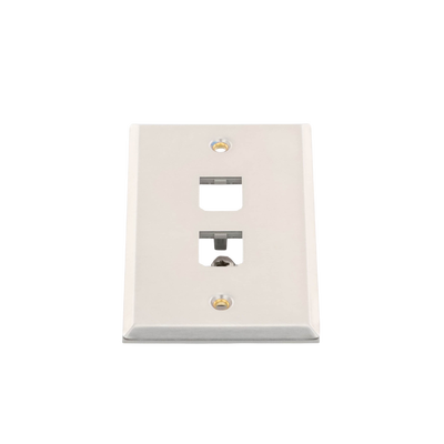 Placa de Pared Vertical, de Acero Inoxidable, Salida Para 2 Puertos Mini-Com