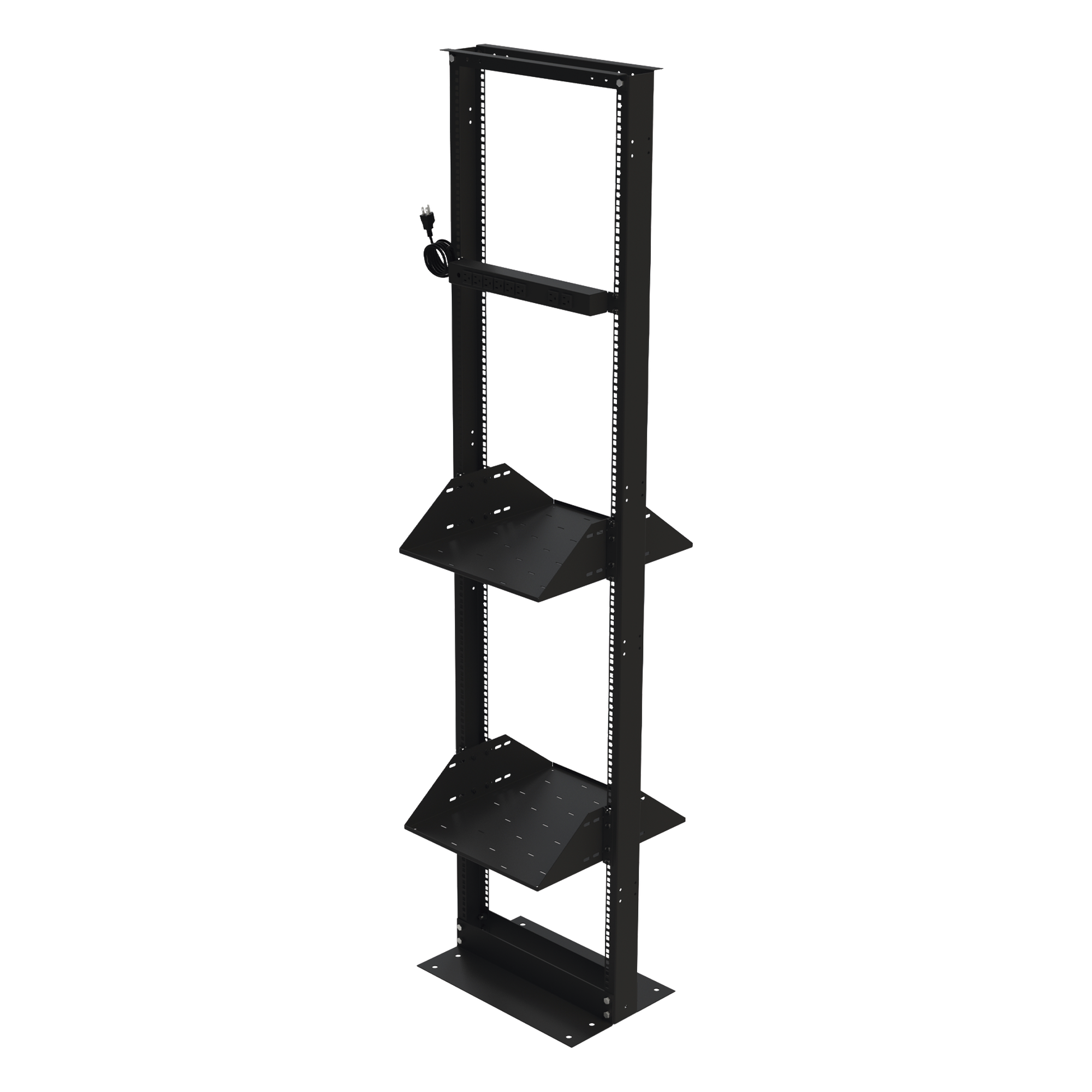 Kit de Rack Estándar 19", 45 UR con 2 Charolas y PDU (8 tomas). Ideal para UPS y Servidores tipo Torre. — LINKEDPRO BY EPCOM · SKU KIT-ORG-45HD