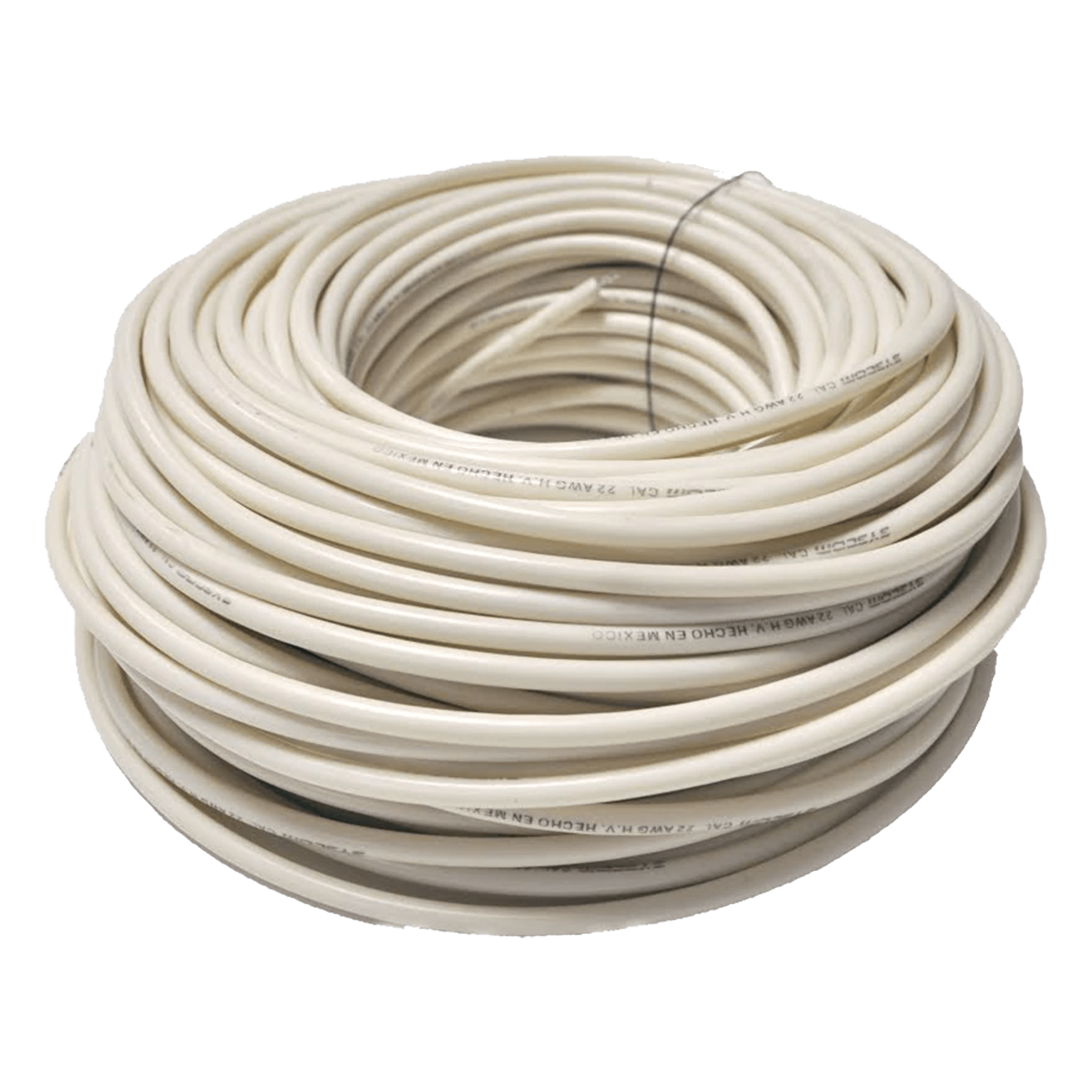 Cable Doble Aislado para Cercas Electrificadas / Bobina 25 m (82 ft) / Calibre 22 / Anti-UV / Multifilar Flexible — SFIRE · SKU AWG25
