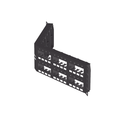 Panel de Parcheo Modular Mini-Com (Sin Conectores), Angulado Instalación la Ras, Sin Blindaje, de 48 Puertos, 2UR