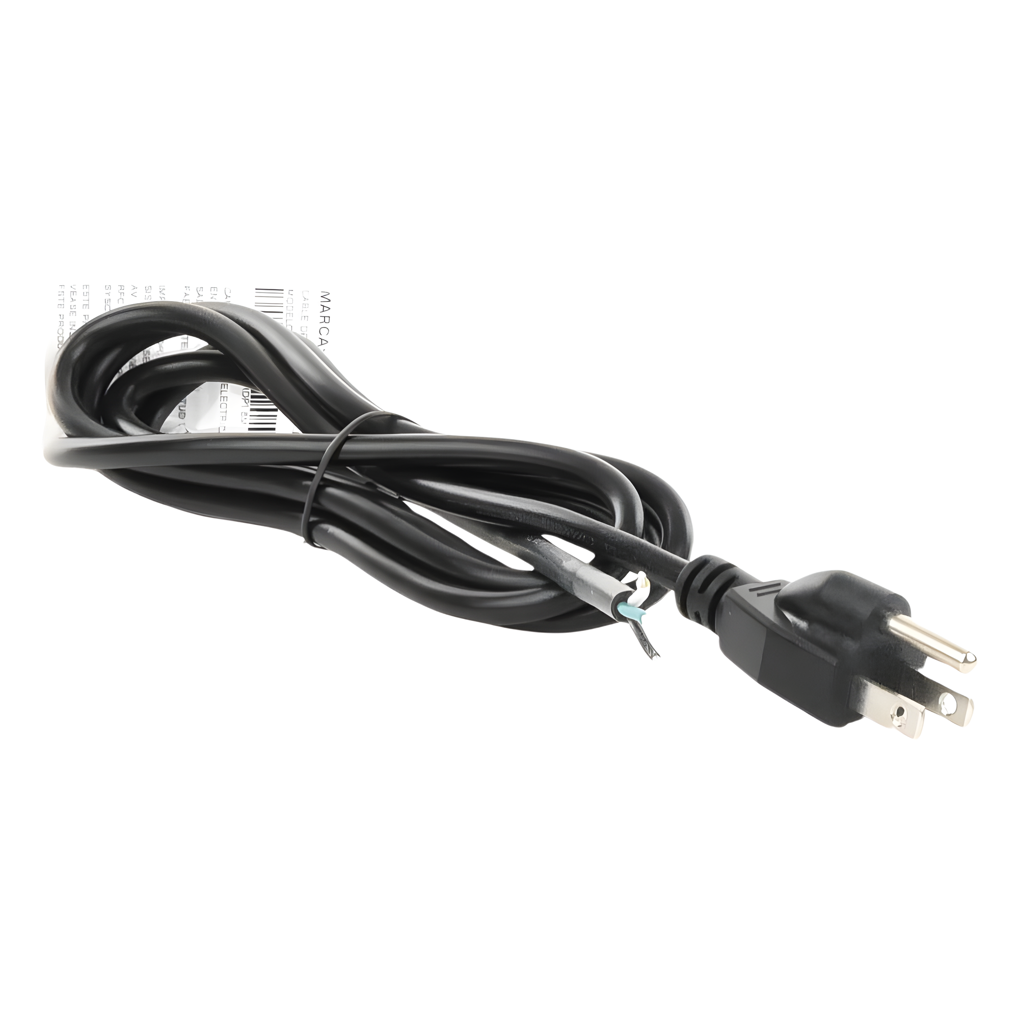 Cable de Alimentación Eléctrica para 120-240 Vca | 1.8 Metros (5.91 Pies) | 3 Fases | Cables Libres