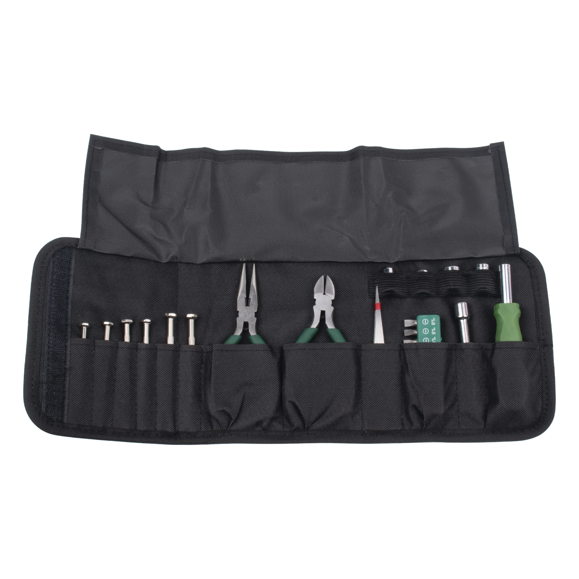 Juego de Herramientas en Estuche Portátil con 25 Pzas.  (Desarmadores Finos + Pinzas + Puntas + Maneral). — EPCOM POWERLINE · SKU EPZH04