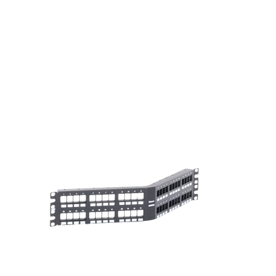 Panel de Parcheo Modular Keystone (Sin Conectores), Angulado, de 48 Puertos, 2UR
