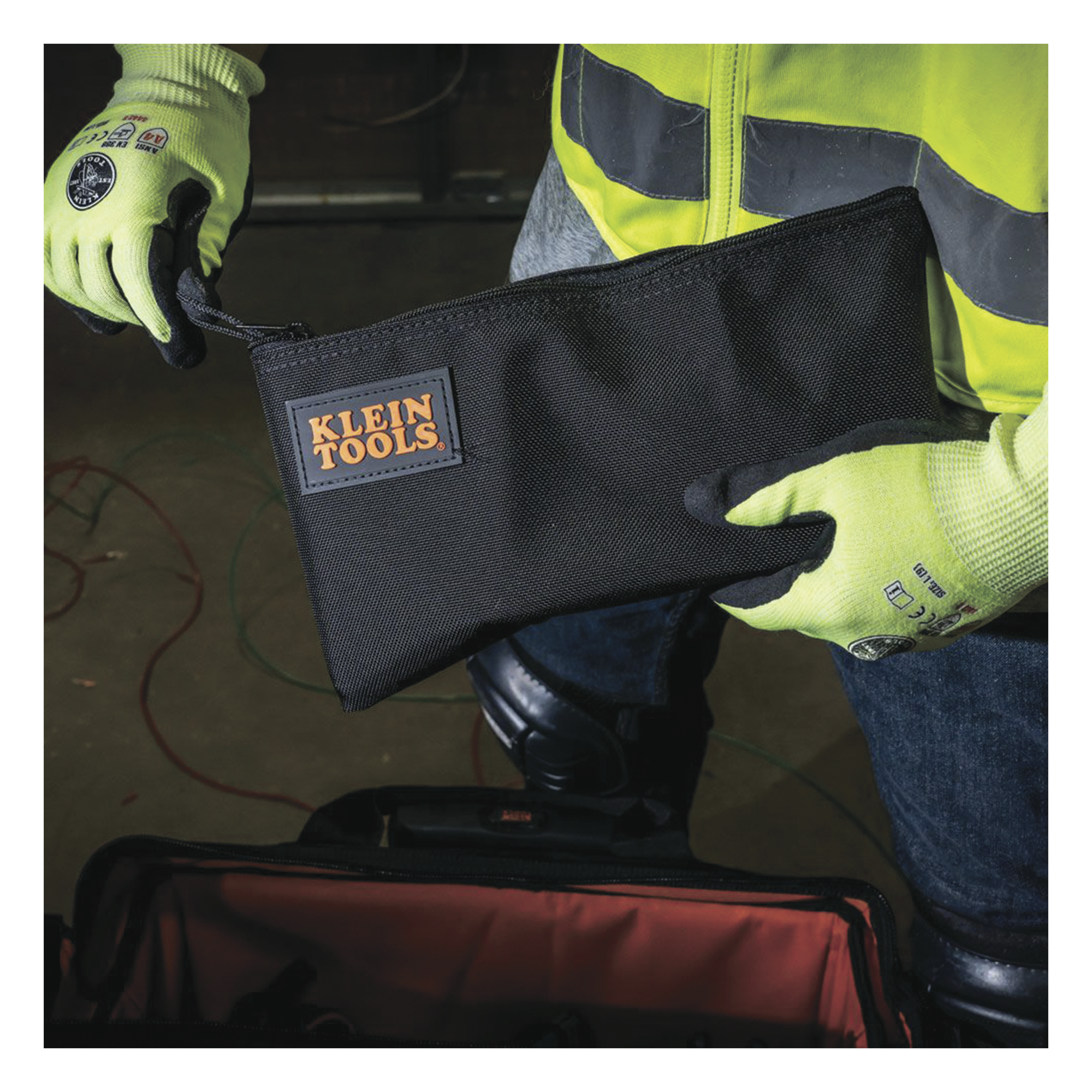 Estuche con cierre relámpago, portaherramientas de nylon Cordura de 31,8 cm.