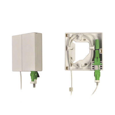 Caja Terminal de Fibra Óptica (Roseta) con un Acoplador SC/APC, Color Blanco