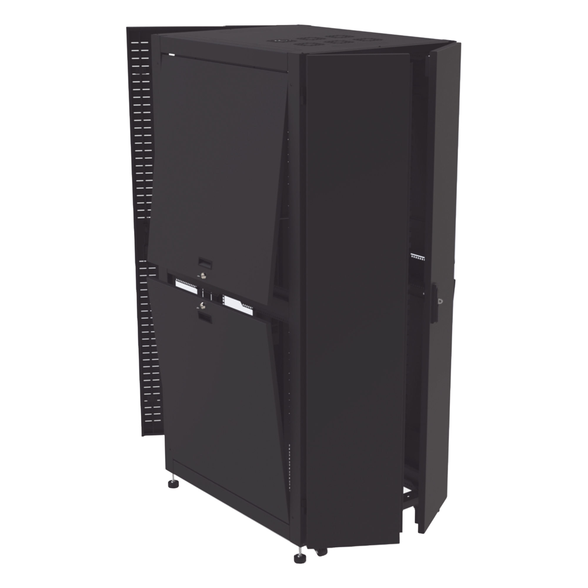 Gabinete para Telecomunicaciones Rack Estándar de 19", 42UR, 800 mm Ancho x 1000 mm Profundidad. Fabricado en Acero, Se envía el Gabinete Armado. — LINKEDPRO BY EPCOM · SKU LP-80100-42UR2