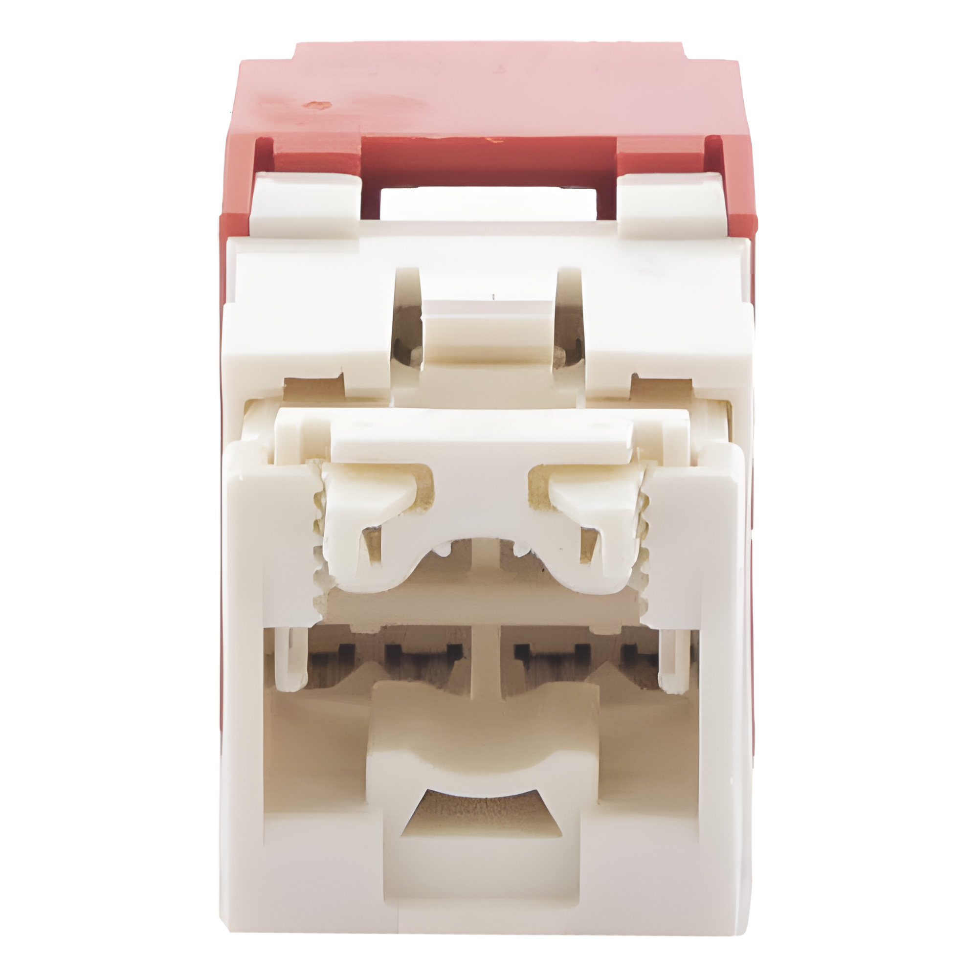 Conector Jack RJ45 Estilo TG, Mini-Com, Categoría 6, de 8 Posiciones y 8 Cables, Color Rojo