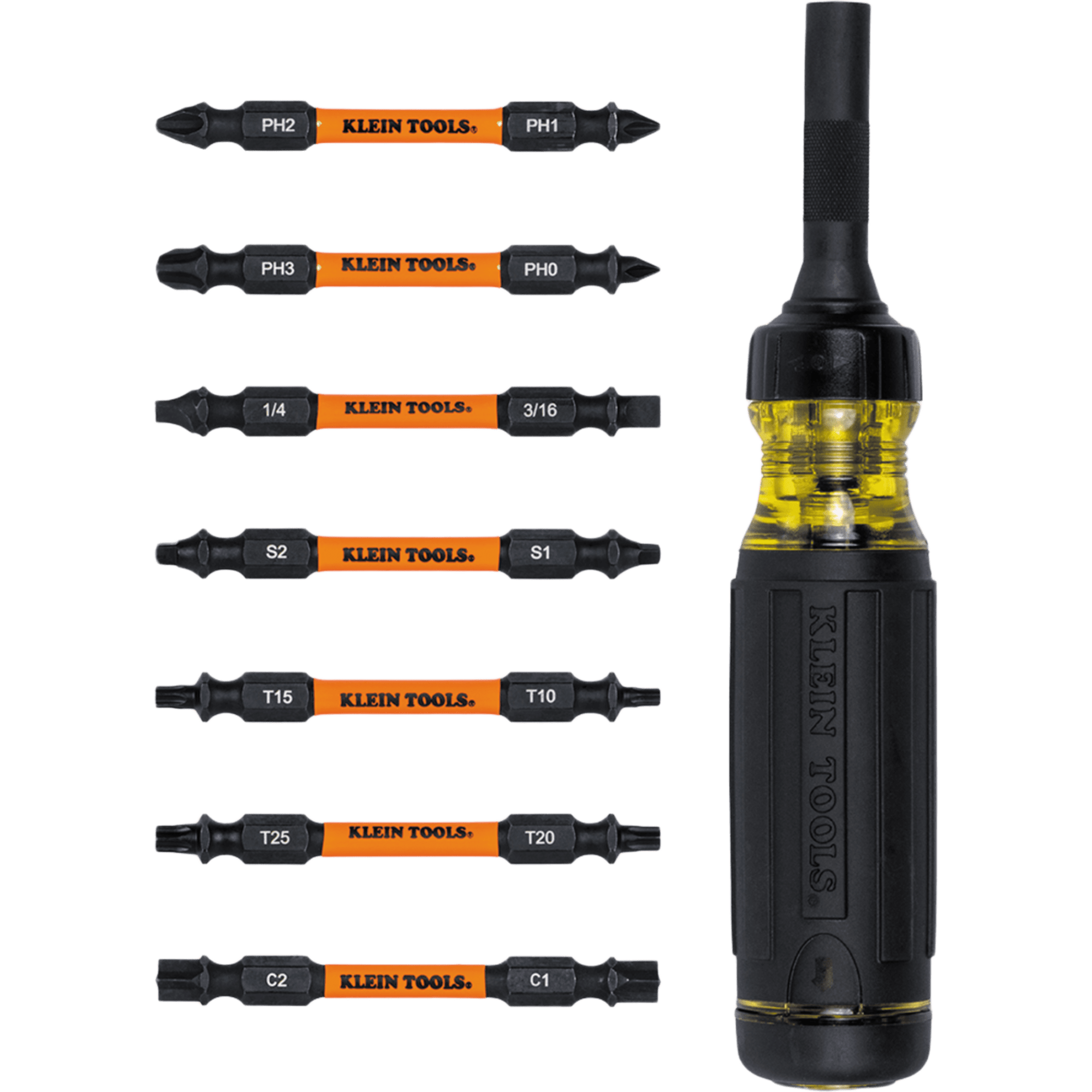 Desarmador Multipunta 15 en 1 / Matraca Resistente / Siete Puntas de Doble Extremo / Grado Industrial / Mango Cushion-Grip / Resistente al Impacto
