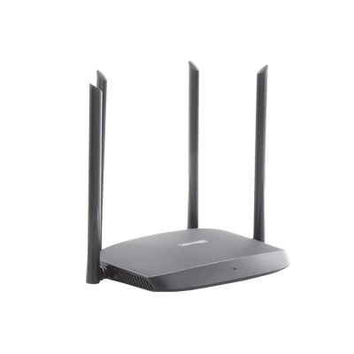 Router Inalámbrico WISP Gigabit / Hasta 1200 Mbps / Doble Banda AC (2.4 GHz y 5 GHz) / 3 Puertos LAN 10/100/1000 Mbps + 1 Puerto WAN 10/100/1000 Mbps / 4 Antenas Externas Omnidireccional de 5 dBi / Interior