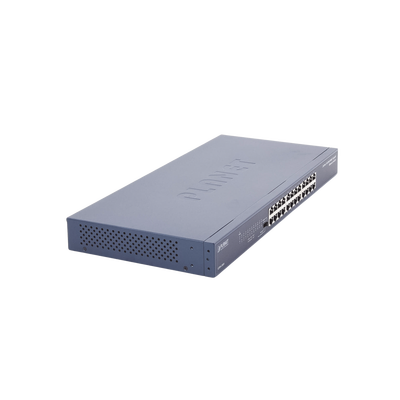 Switch No Administrable Gigabit de 24 Puertos 10/100/1000 Mbps, Con Modo Extendido Para Envió de Datos de Hasta 200 m