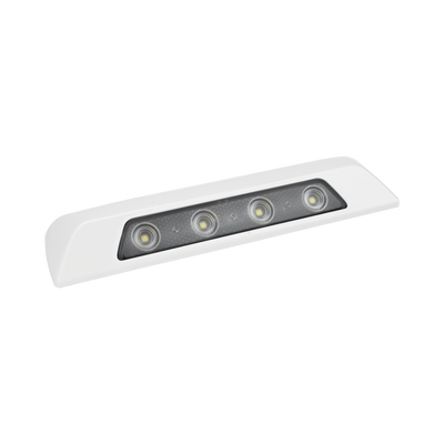 Luz Auxiliar de Escena de 4 LED, Blanco, Lente Transparente, Bisel Blanco