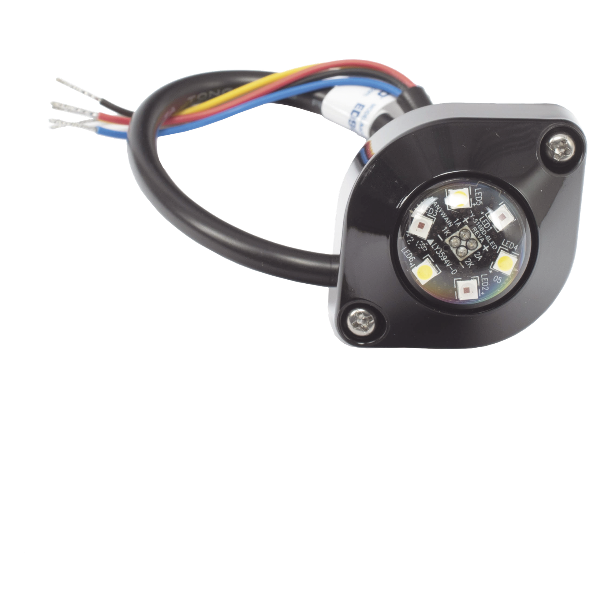 Lampara Oculta de 6 LED Color Rojo/Claro Serie ED9015 — ECCO · SKU ED9015RW