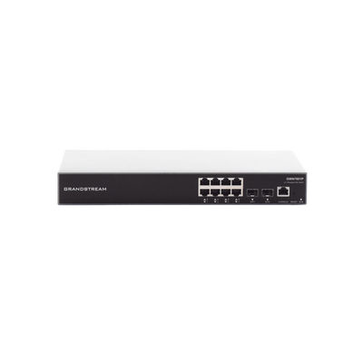 Switch PoE+ Gigabit Administrable / 8 puertos 10/100/1000 Mbps + 2 Puertos SFP Uplink / Hasta 120W / Compatible con GWN Cloud.
