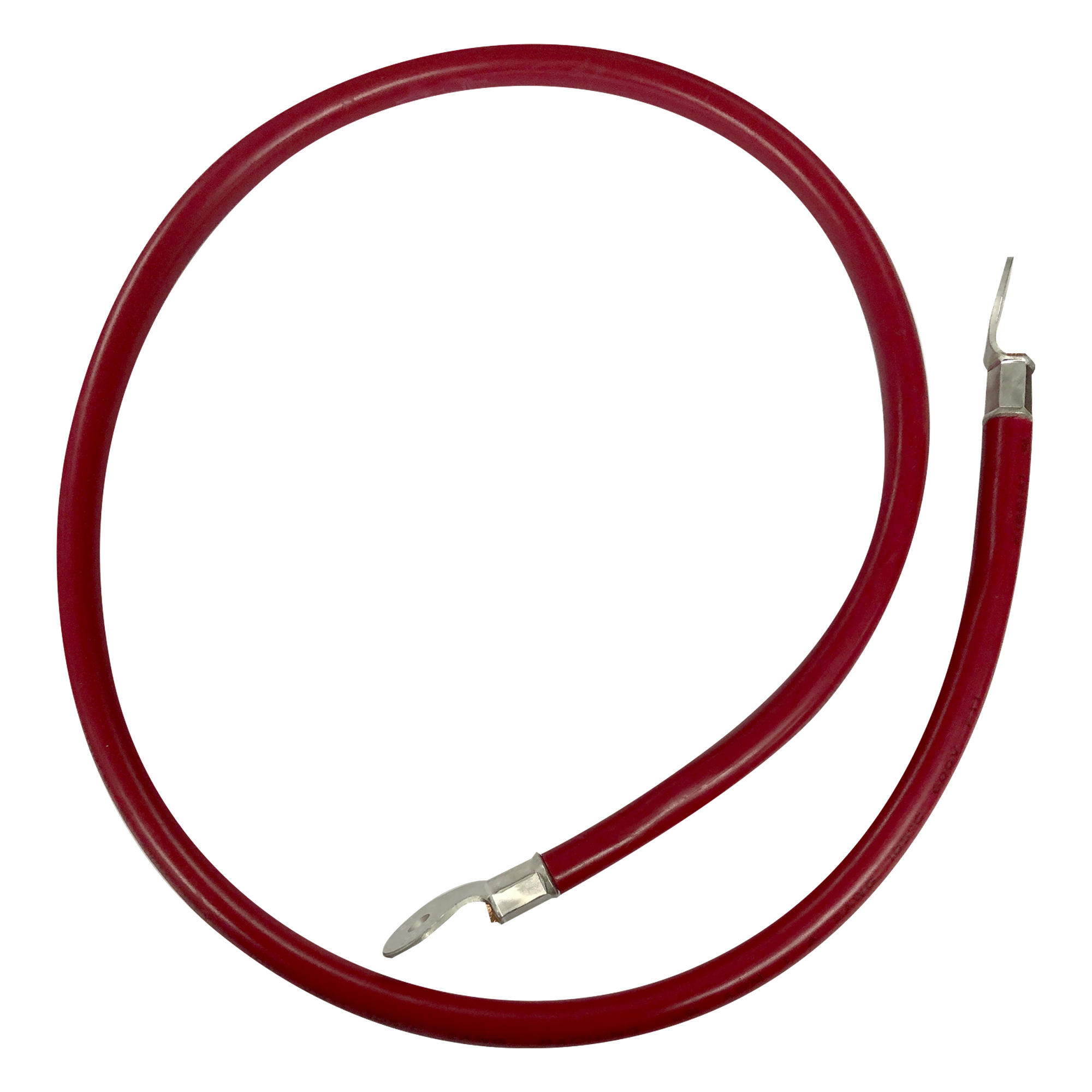 Cable para Baterías 1 m, Rojo, Calibre 2 AWG con Terminales de Ojo en Ambos Extremos — EPCOM POWERLINE · SKU CBL-AWG2-1R