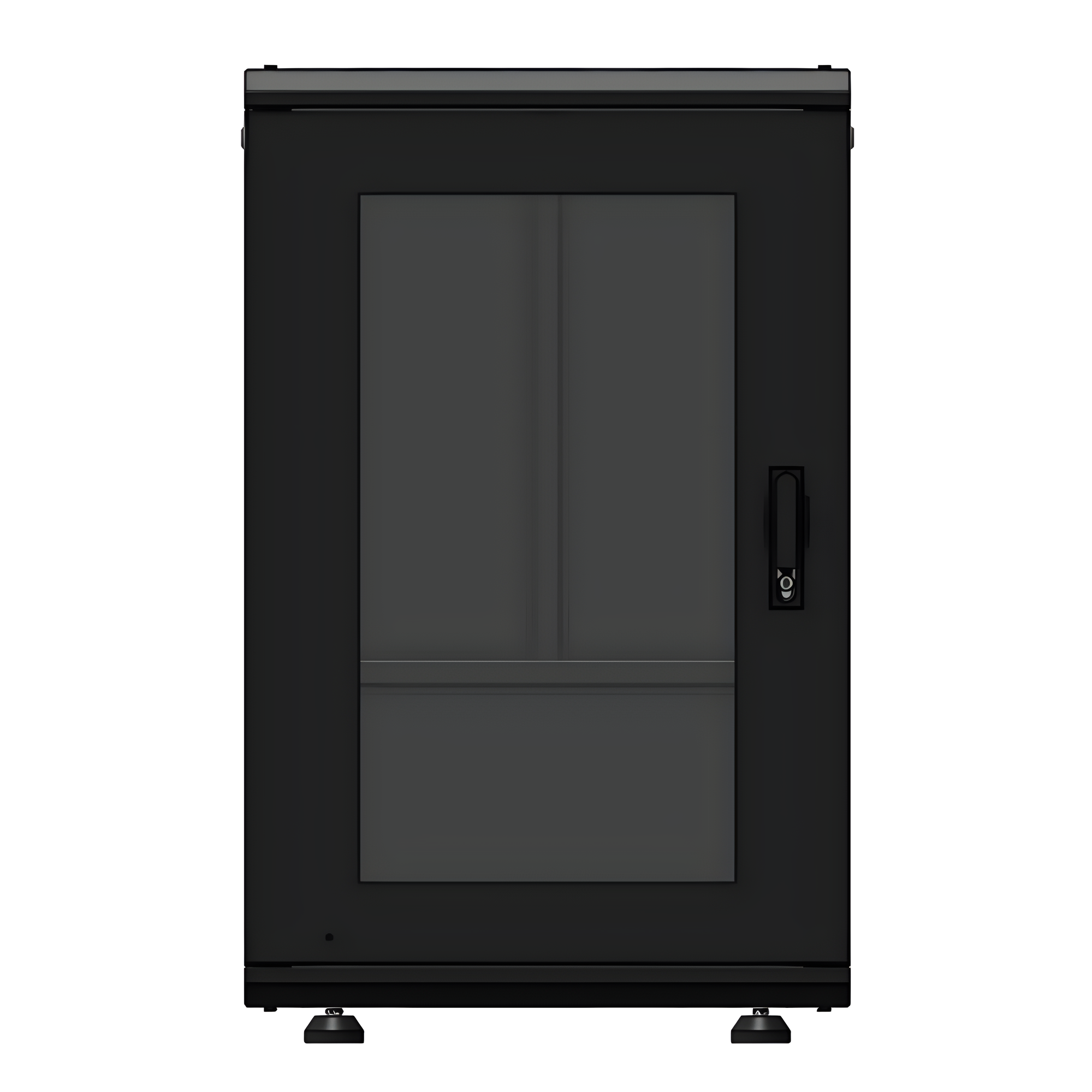 Gabinete Rack 19 Pulgadas / 18 Unidades / Piso / Puerta de Cristal / Acero Calibres 16-18-20 / Capacidad 750 kg (1653.5 lb) / Dimensiones 60 cm (23.6 in) x 93 cm (36.6 in) x 46 cm (18.1 in) — LINKEDPRO · SKU LES-60-60-18UG