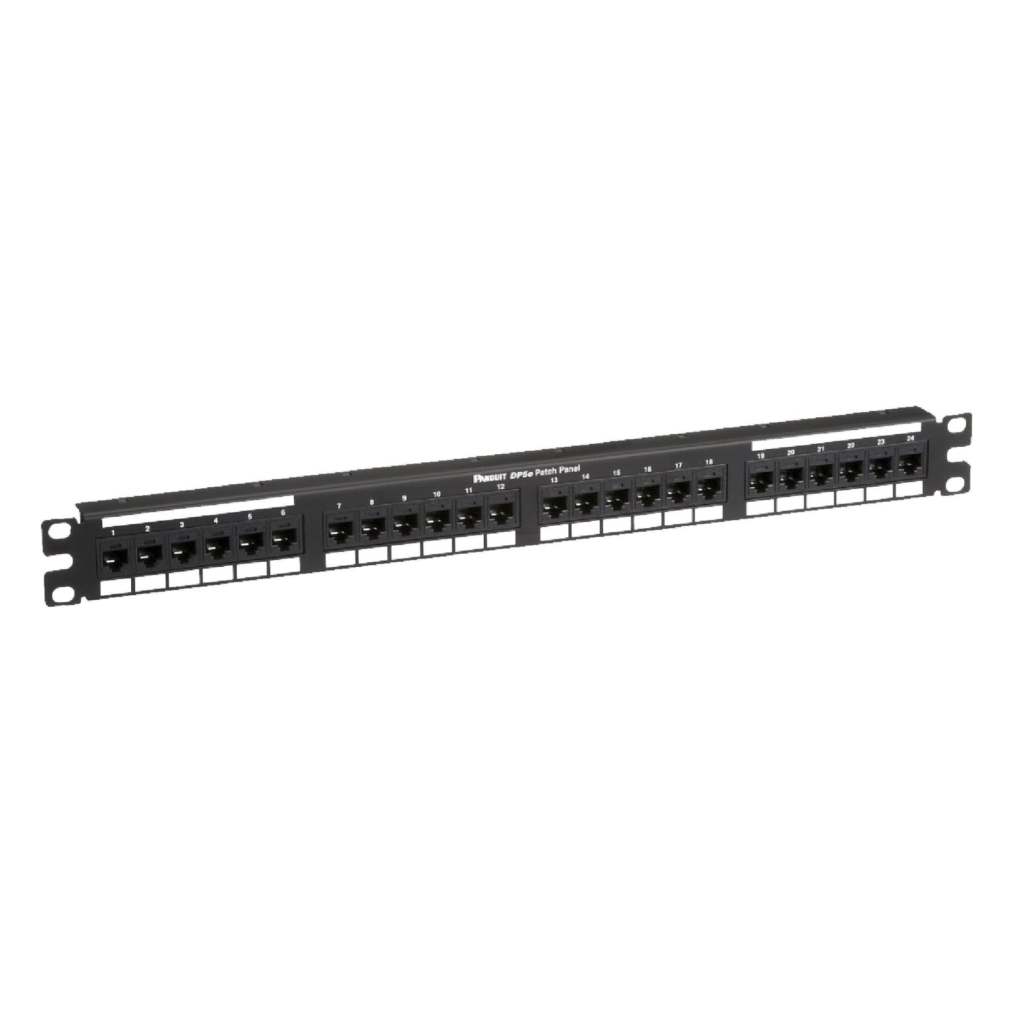Panel de Parcheo de Impacto / Categoría 5e / 24 Puertos / 1UR / 19 Pulgadas / PoE 100W / T568A/B — PANDUIT · SKU DP245E88TGY