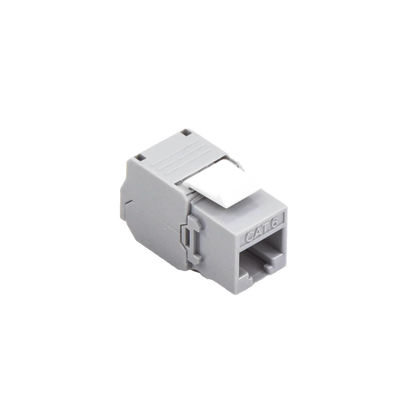 Módulo Jack Keystone Cat6 (Toolless), con Terminación en Ángulo 180 Grados Color Gris, Compatible con Faceplate y Patchpanel Linkedpro — LINKEDPRO BY EPCOM · SKU LP-KJ-610-TTGY