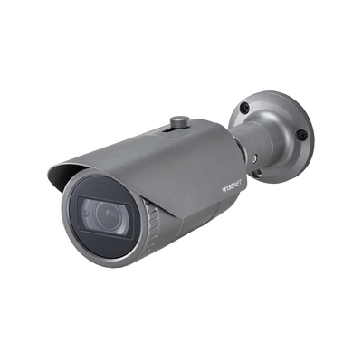 Cámara IP Tipo Bala Antivandálica 2 Megapíxel / Lente Varifocal 3.2 - 10mm / IR 30M / WDR 120db / IP66 / H.265 & WiseStream — HANWHA VISION · SKU QNO-6082R