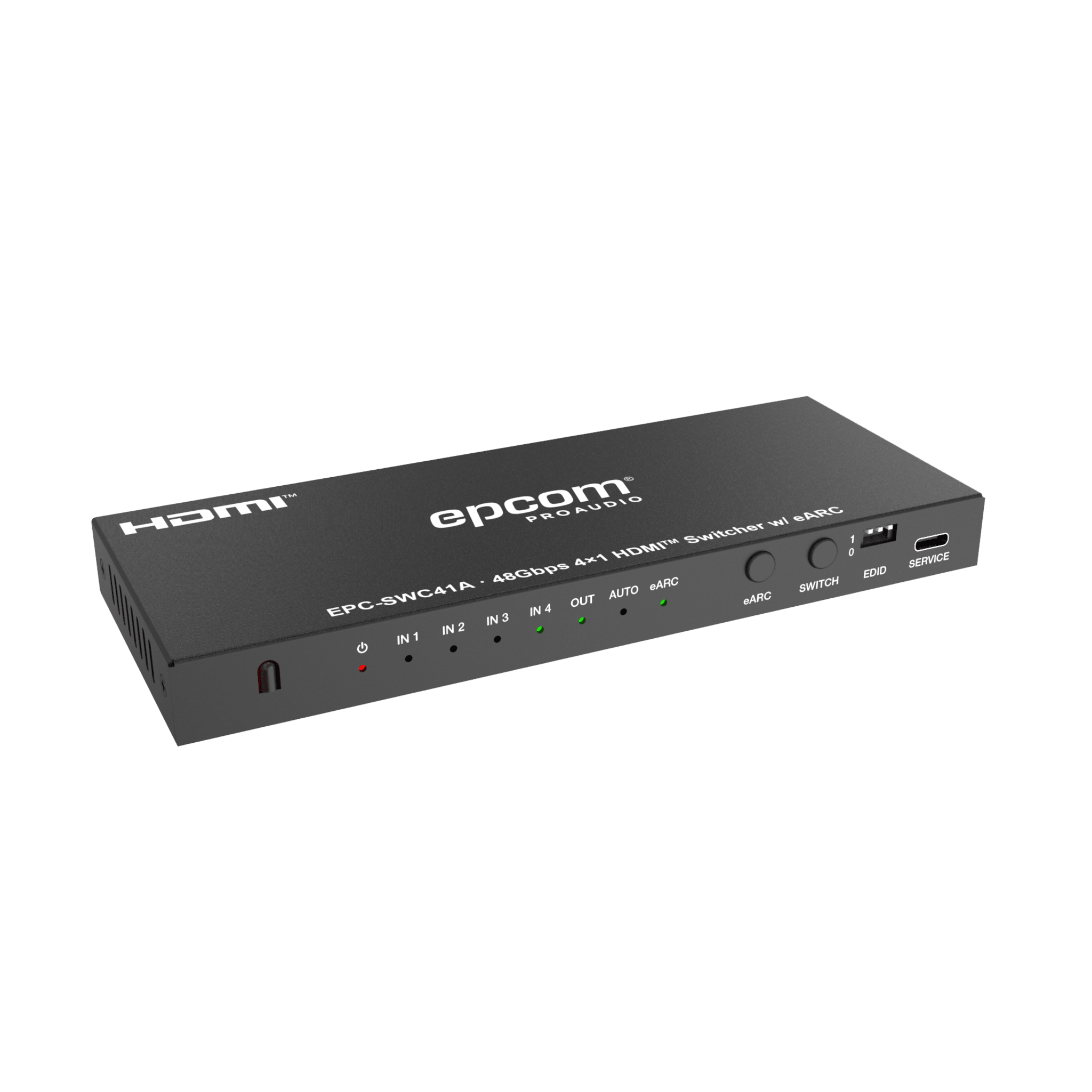 Switch HDMI 4x1 | 8K@60Hz 4:2:0 | 48 Gbps | ARC/eARC | Extracción de Audio | Gestión EDID | Control CEC