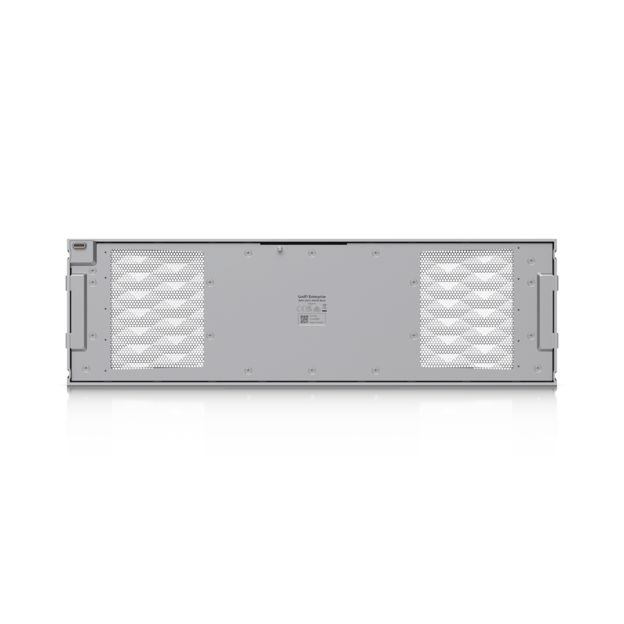 UniFi Enterprise Bezel Pantalla Táctil 4.7 pulgadas / Protección ESD-EMP ±12kV y ±8kV / Temperatura Operativa -5 a 40° C / Humedad Operativa 5-95% / Certificación CE, IC, FCC / Cumple ND / Compatible solo con ENVR